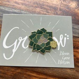 Succulent lapel pin